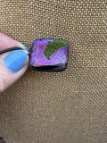 Fused Glass Pendant Dichroic Purple Pink