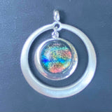 Pendants Drop Circle Dichroic Glass