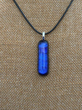 Fused Glass Pendant Dichroic Purple