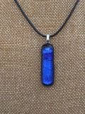 Fused Glass Pendant Dichroic Purple