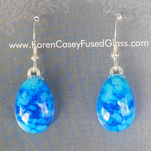 Earrings Shades of Blue  Frit