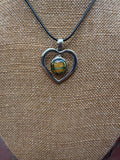 Pendant Orange gold Heart