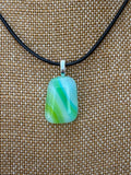 Pendant non-dichroic Green swirl