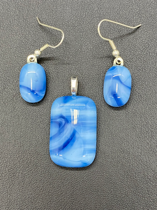 Pendant and Earring Set Non Dichroic